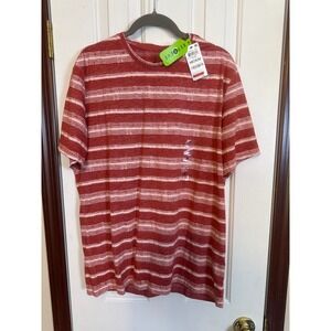 INC International‎ Concepts Striped Casual Tee Crew Neck Short Sleeve Medium